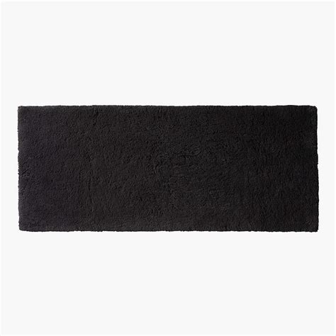 Kalani Organic Cotton Black Bath Runner Rug 24"x60" + Reviews | CB2
