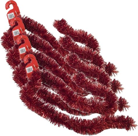 4x stuks kerstboom folie slingers/lametta guirlandes van 180 x 7 cm in ...