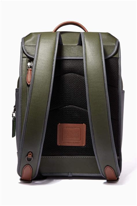 Coach League Flap Backpack in Colorblock Leather Backpack Coach