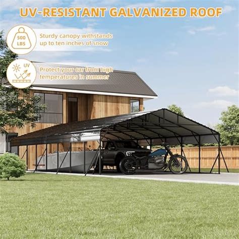 GarveeLife 20x40 ft Metal Carport Kits with Galvanized Steel India | Ubuy