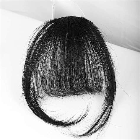 BAERFIT Clip in Bangs for Women 100% Human Hair Extensions Wispy Bangs ...