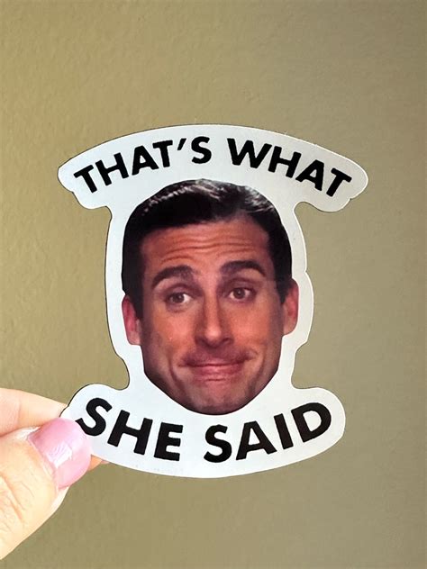 Thats What She Said Sticker Vinyl Decal Gift, Laptop Sticker, Car ...