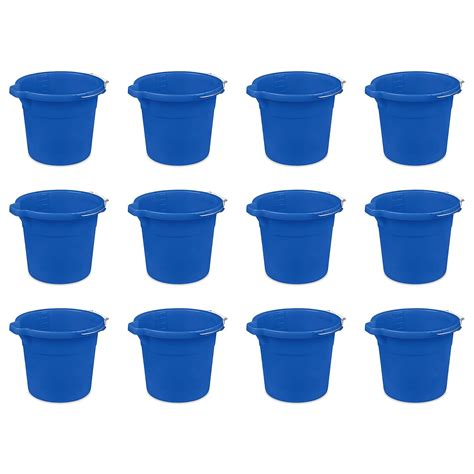 Sterilite 12 Qt. Spout Pail Utility, 12 Pack, Blue Morpho : Amazon.in ...