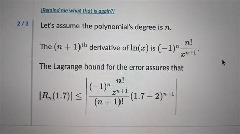 Lagrange Error Bound