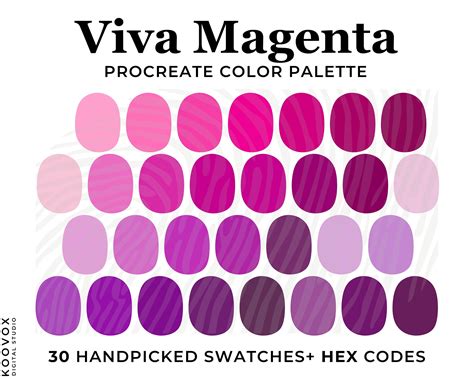 Magenta Fuchsia Color Palette, Procreate Color Palette, Color Palette ...