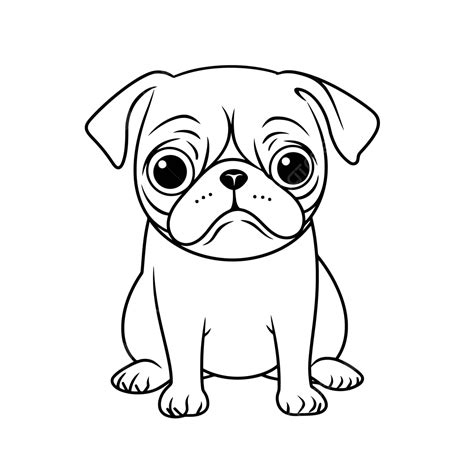 Pug Dog Coloring Pages