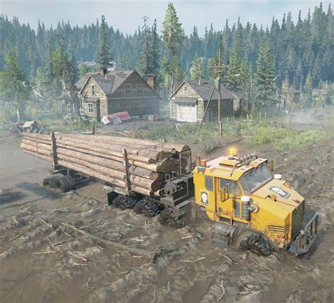 Image result for Snow Runner Loading Long Logs Using Log Crane