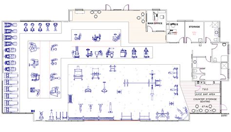 gym floor plan with dimensions - Illa Stanford