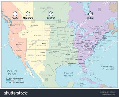 Mexico Time Zone Map
