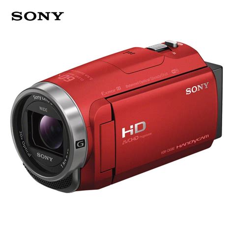 索尼（SONY）HDR-CX680 高清数码摄像机 5轴防抖 30倍光学变焦（红色） 家用DV/摄影机/录像机 - 办公用品 办公文具