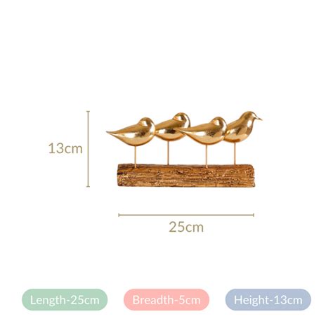 Gold Bird Showpiece With Stand Online - Premium Decor Object | Nestasia