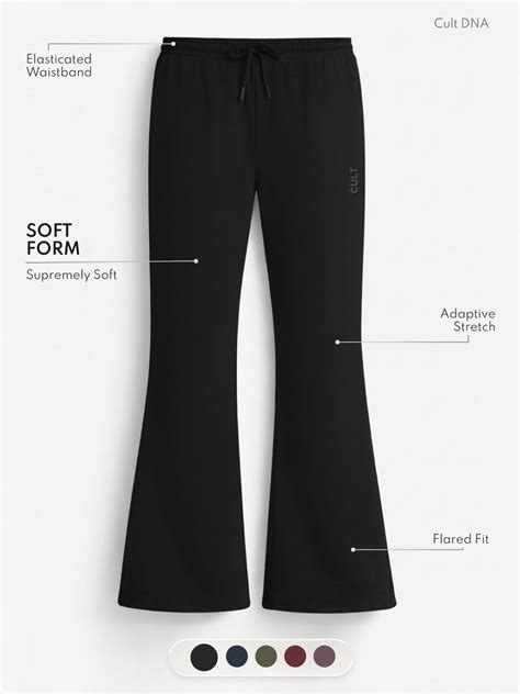 Buy Women's Black Soft Form Flow Flared Pants Online in India | Cult Store