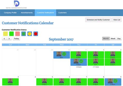 Customer Notification 的图像结果