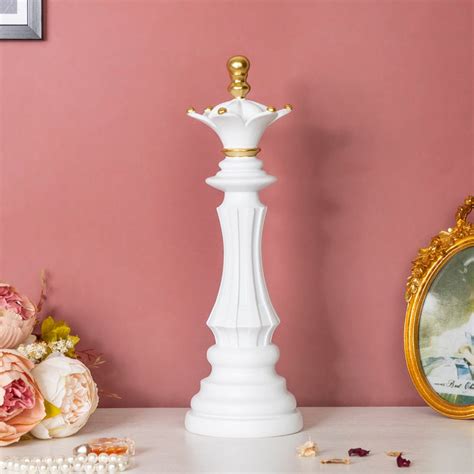 Chess Queen Showpiece White 14 Inch Online - Premium Decor Object ...