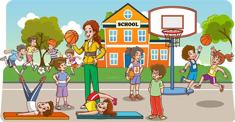 School Sports Cartoon 的图像结果