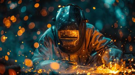 Welder working on metal piece | Premium AI-generated image