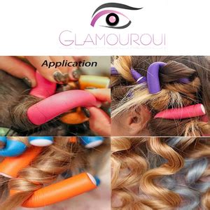 GLAMOUROUI Magic Hair Foam Rollers Soft Twist Curler Rods For Your Hair ...