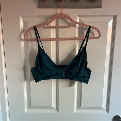 Dark green bikini set Bra is underwired Bikini... - Depop
