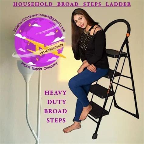 Step Ladder - 5 Step Household Black Broad Steps Ladder Trader ...