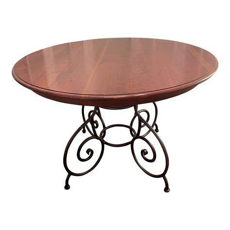 Ethan Allen Kitchen Table With Leaf Usa | Chairish