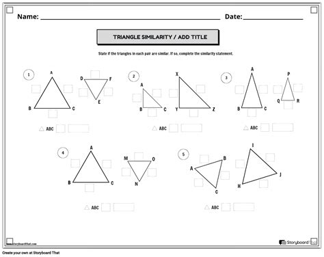 Create Triangle Worksheets: Storyboard That Templates