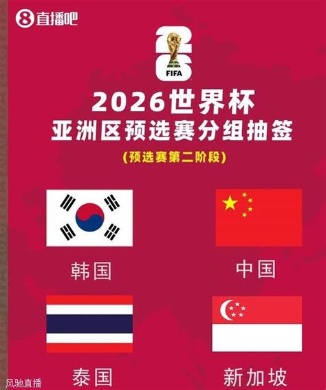 世预赛亚洲区12强赛分组名单已揭晓，国足或在8月中旬开始集训_vs