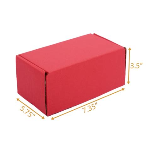Red Mailer Box - 7.35x5.75x3.5 | Red Boxes