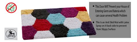 Buy AAZEEM Cotton Door Mat, Multicolour, Pack of 1 Piece Online at Low ...