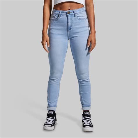 High Waisted Light Wash Skinny Jeans | Light Blue Skinny Pants – Born ...