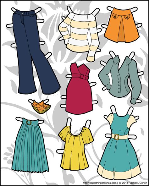 Free Printable Paper Doll Clothes