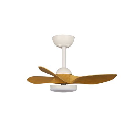 Stel Mini S White+Wood LED Ceiling Fan 20W 1900Lm - CristalRecord