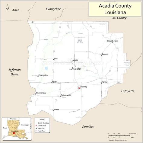 Acadia Louisiana Map at Lilly William blog