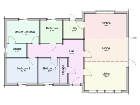 Three Bedroom Bungalow Plan