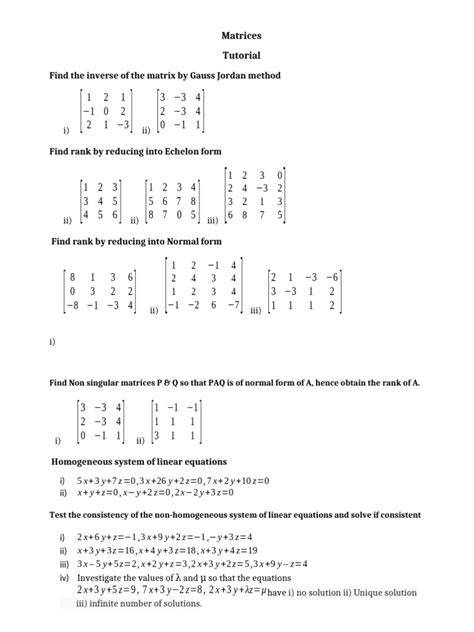Image result for Basic Matrices Tutorial