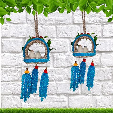 Buy The Shine Store Handmade Artificial Flora Jute Balcony Hanging ...