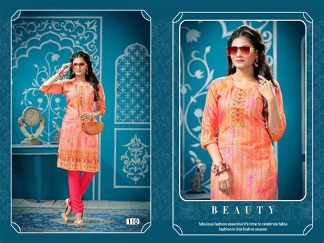 Ft Simran Ethnic Wear Crepe Printed Kurti With Bottom Collection