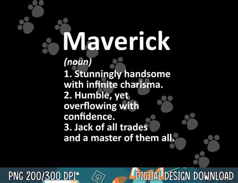 MAVERICK Definition Personalized Name Funny Birthday Gift pn | Inspire ...