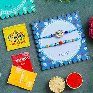Dreamica Set of 2 Designer Rakhi for Brother | Combo with ‘My Brother ...