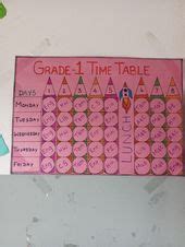 Class Time Table Chart Ideas