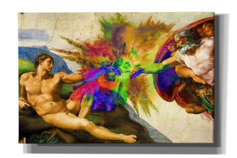 Buy Epic Graffiti 'Michelangelo - Creation of Adam Colorful I' by Epic ...