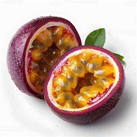AI generated Passion fruit isolated on white background with shadow ...