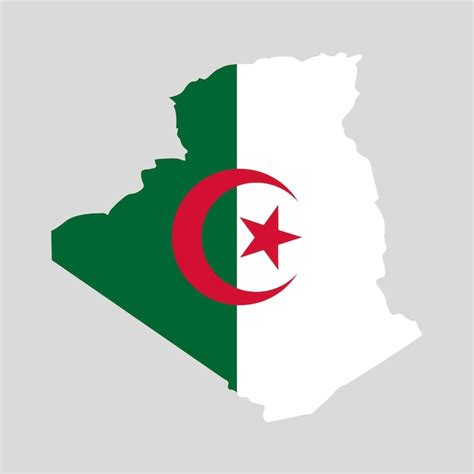 Mapa Algierii Silueta karty Granica Algierii Dzień Niepodległości ...