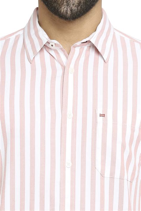 BASICS SLIM FIT COTTON TWILL STRIPE SHIRT