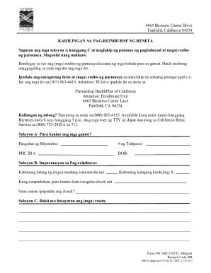 Fillable Online Partnership Healthplan of California 4665 Business ...