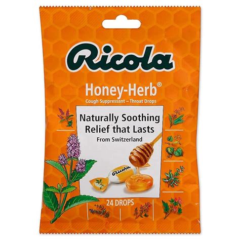 Ricola 24 count natural cough suppressant throat cough drops in honey ...