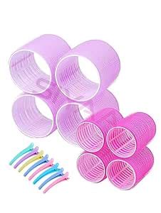 SIYAA Self Grip Hair Rollers Curlers 20 Pcs Set with 8Pcs Heatless Hair ...