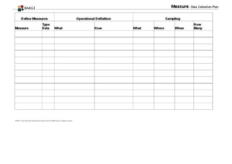 Data Collection Plan Template | PDF
