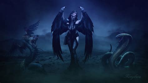 gothic, angel, dark, artist, artwork, digital art, hd, 4k HD Wallpaper