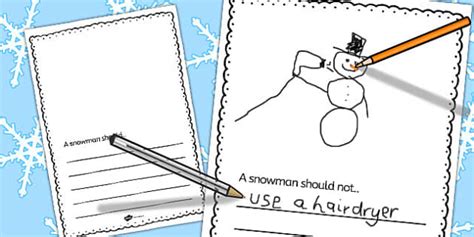 Snowman Should Writing Frame (teacher made) - Twinkl
