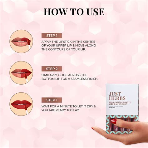 Just Herbs Matte Liquid Lipsticks Kit | Set of 5 Natural Liquid ...